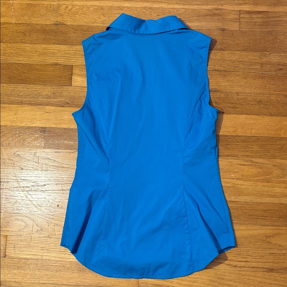 Express Blue Ruffle Blouse - S - Picture 2 of 7